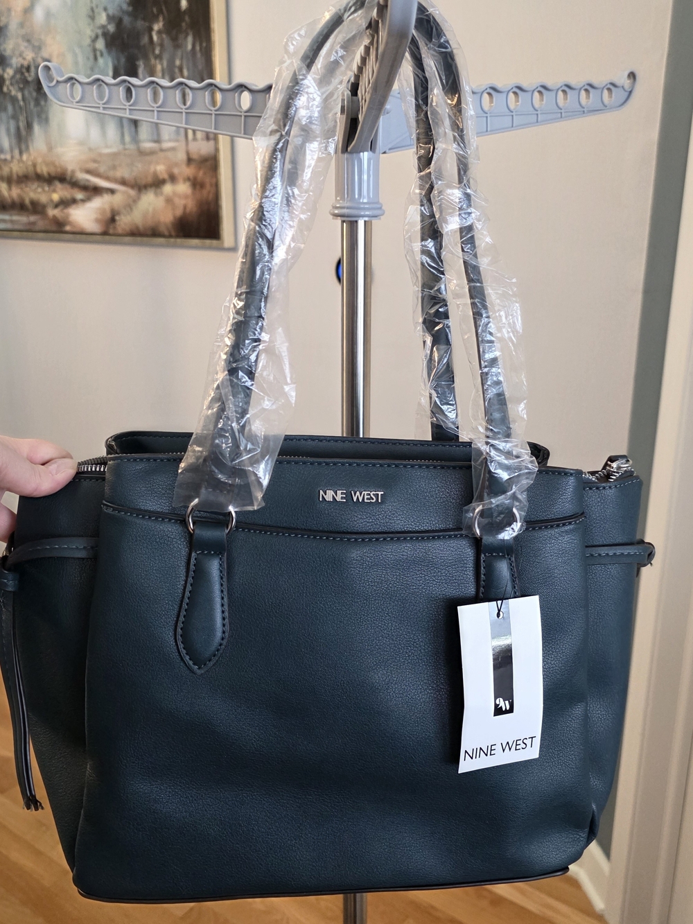 Nine West Women's Teal Tote Bag